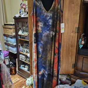 Karen Kane Multicolor Tie-Dye Maxi Dress